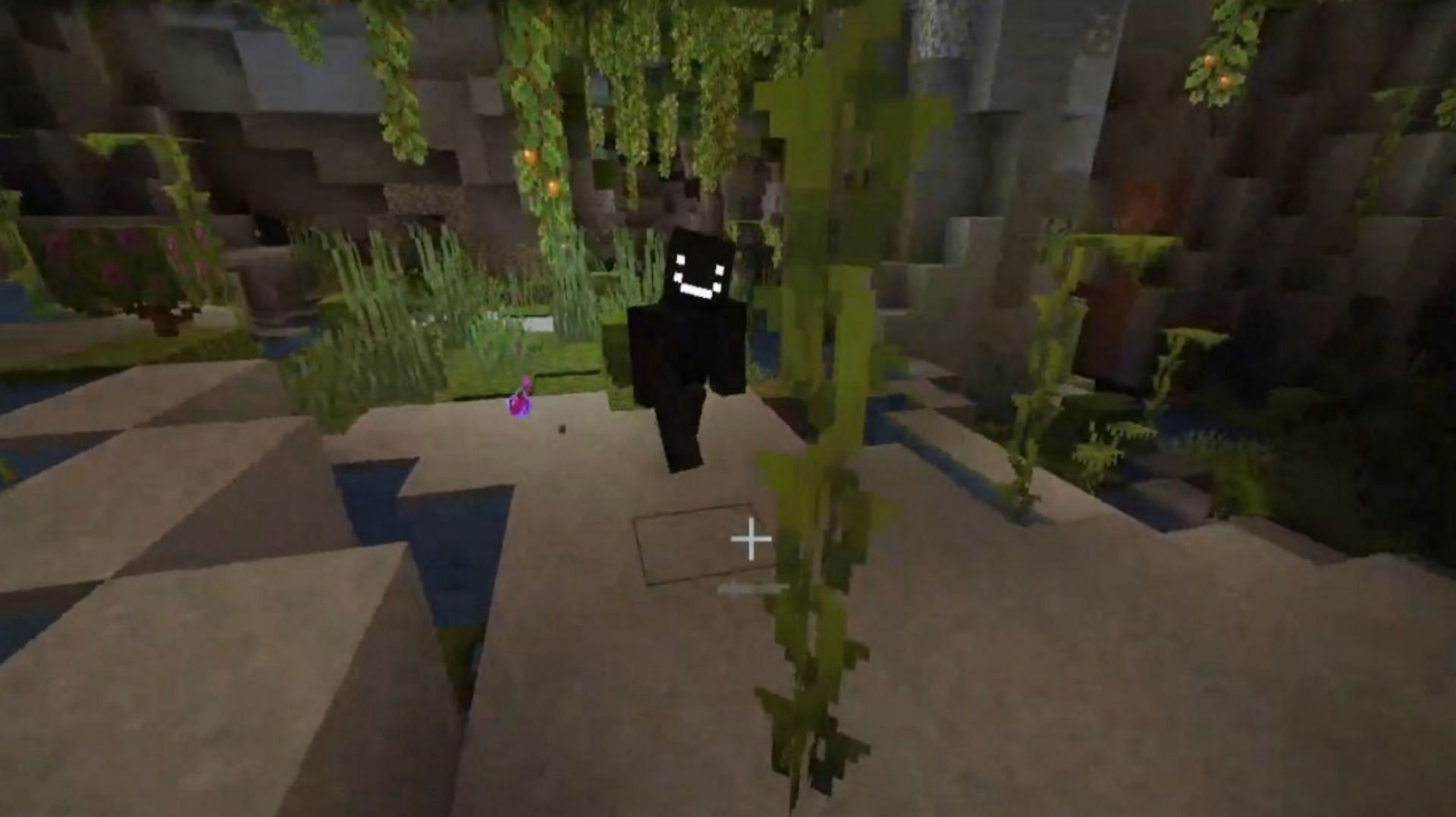 There's something in the caves add a creature that spawns only in the caves (Image via 9Minecraft)